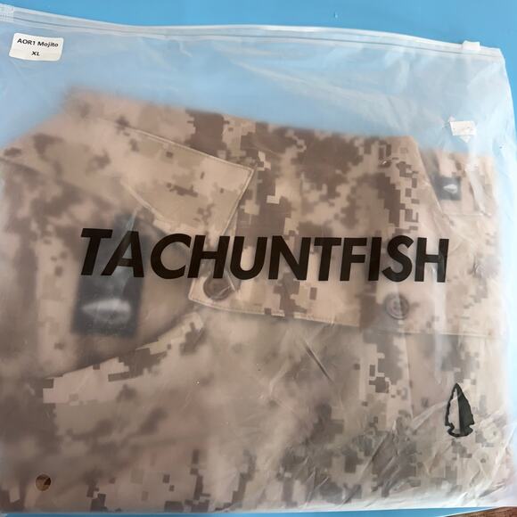 Tachuntfish The Mojito Shirt AOR1 Desert Camo Button Up Shirt NWT Size XL - Picture 5 of 5